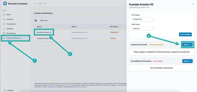 admin upload kyc docs